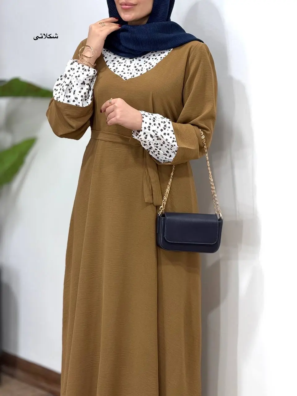 پیراهن مانتویی بلند نورین بهاره